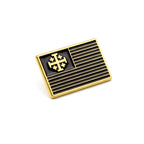 Christian Nationalism Flag Pin - B&W