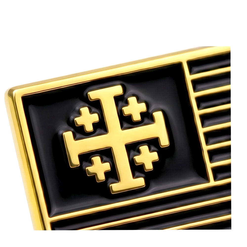 Christian Nationalism Flag Pin - B&W