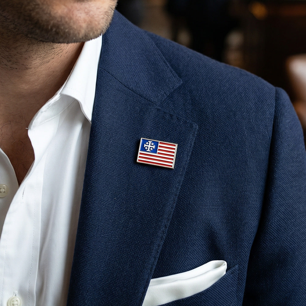 Christian Nationalism Flag Pin - RWB