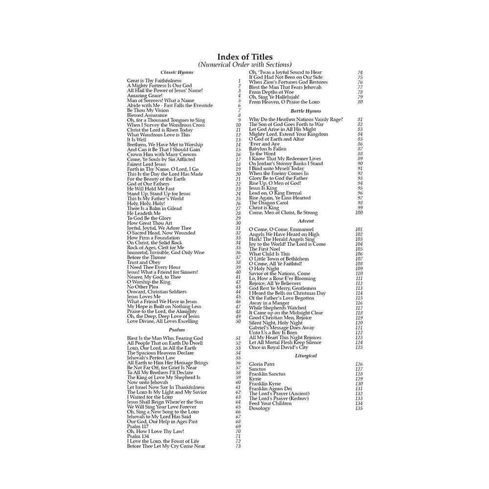 Family Worship Songbook